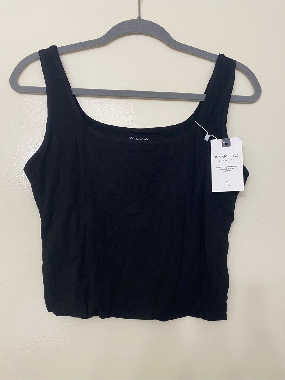 Black Scoop Neck Tank Top